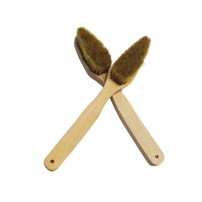 High Quality Wooden Handle Horse Hair Shoe Brush Bristle Brush