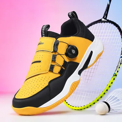 Professional Badminton Tennis Pickleball Shoes Unisex Breathable Swivel Clasp Resilient Shock-absorbing Training Shoes Size30-46