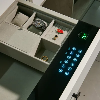 Wholesale Secret Hidden Key Furniture Smart Leather Safe Drawer / Cabinet Password Lock Storage Drawers