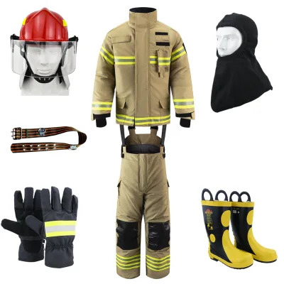 ANBEN FIRE EN469 2020 China Firefighting Supplies Manufacturer Forest Fire Fighting Suit With Helmet Gloves Fire Proof Clothing
