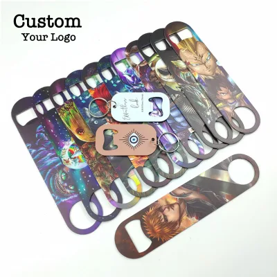 1 NEW Sublimation Bottle Opener Blank Stainless Steel Metal Sublimation Bottle Opener Bar Blade Beer Print Custom Bottle Opener