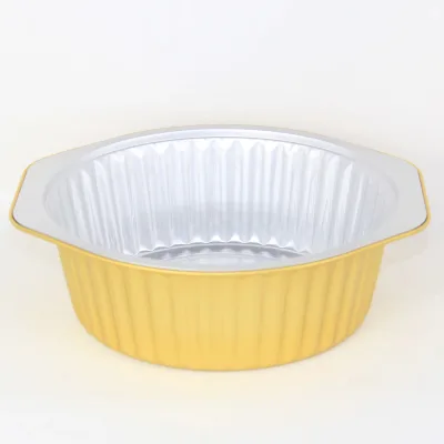 FDA Certified 1430ml Aluminum Foil Pet Treat Mold Bone Container with Lid
