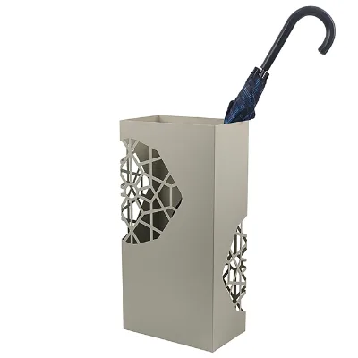 KMetal Square Umbrella Holder Bin Free Standing Black Umbrella Basket Organizer,Umbrella Stand Rac