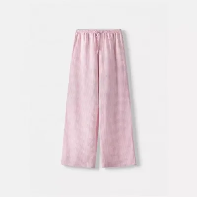 Summer New Women's Striped Comfortable Casual Pants With Elastic Waist Trousers