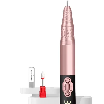 Cordless Electric Nail Drill Machine 35000RPM Portable Rechargeable Nail for Acrylic Gel Dip Powder Nails Manicure Pedicure