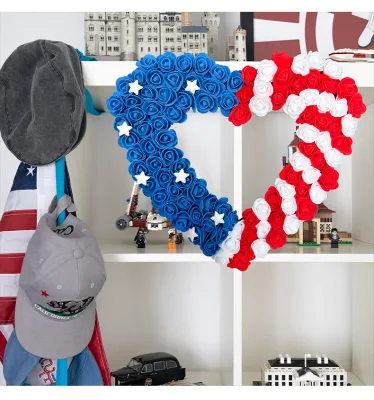 High Quality American Independence Day Party Decoration Flower Garland 4th of July Indoor Outdoor Holiday Ambience Supplies