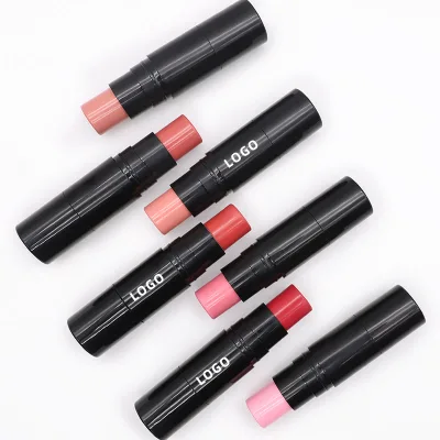 Cream Blush Vegan Blusher Cream Private Label Double Head 2 in 1 Colorful Blush Double Head Blush Stick with Brush