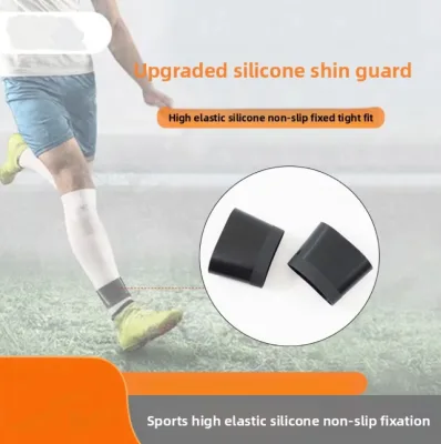 Silicone Soccer Shin Guard Straps Anti-Slip Anti-Shed Leg Sleeves for Football Training Sports