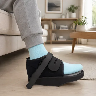 Professional High-Top Forefoot Offloading Shoe for Toe Support - Rehabilitation Boot with Pressure Relief Wedge Sole