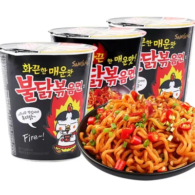 High Quality Korea Sanyang Turkey Noodles 70g Spicy Bucket Turkey Noodles Spicy Noodles