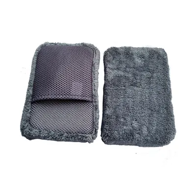 Coral Fleece High Density Waxing Car Wash Sponge Absorbent Pocket Mesh Car Sponge Block Car Wash Shop Special Supplies