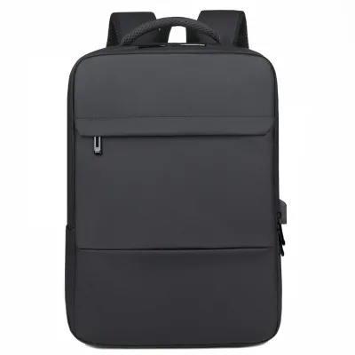 Men's Minimalist Business Backpack Oxford Material Water-Repellent Coating 20-35L Capacity Curved Shoulder Straps for Business