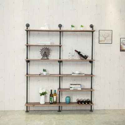 6-Tiers Modern Ladder Shelf Bookcase Storage Shelf,Display Shelving, Wall Mounted Shelves