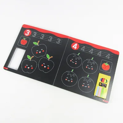 Factory Custom Coloring Board Book with Chalk for Children Kids Activity Cardboard Book Printing