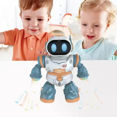 2024 New Style Electronic Dancing Robot Toy Dazzling Dance Robot Walking With Music Light Space Robots Toys