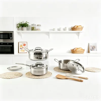 Cooker king 2026 Bestselling Large Capacity No Coating Stainless Steel Cooking Soup Pot Set With Pot Cover and Cast Steel Handle