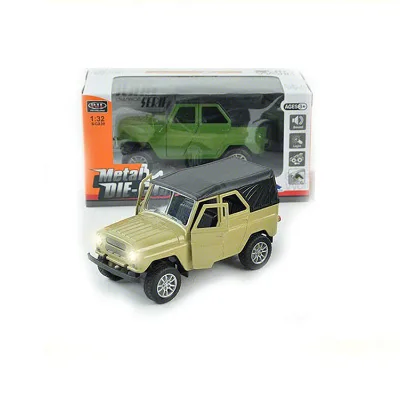 Models Die Cast Car Toys 1:32 Cross-country Alloy Have Back Open the Door with Lights Music for Kids Window BOX Unisex Zinc