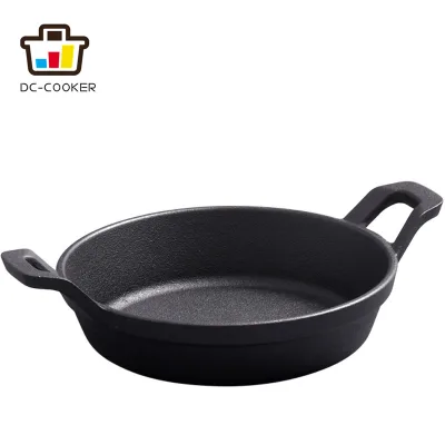 Factory Hot Sale Pre-seasoned Cast Iron Round Baking Pan Cast Iron Cookware With OEM Service