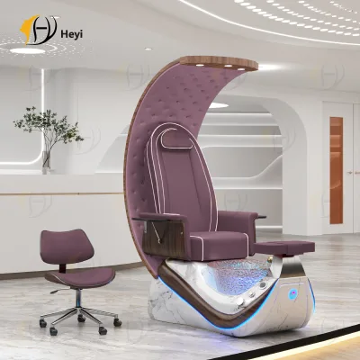 Purple Multifunctional Electric Foot Massage Pedicure Chair Optional Color Pedicure Chair with Drainage Pump