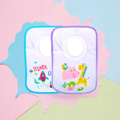 Factory Outlet Waterproof Cotton Bib for Baby Variety of Cartoon Prints Square ABSORBENT Feeding Bib OEM Service Available