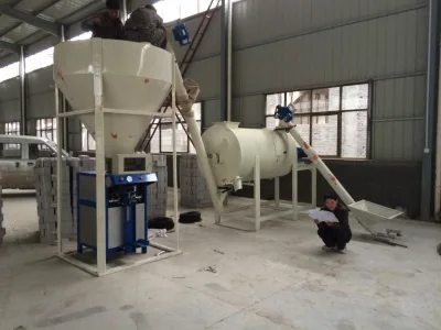Simple 1-3t/h Dry Mortar Mixing Plant Manual Small-Scale Cement Sand Powder Mixer Production Line Low Investment Construction