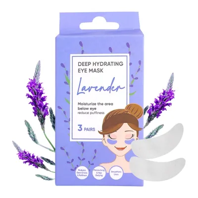 Private Label Rose Lavender Deep Hydrating Eye Mask Reduce Puffiness Eye Mask