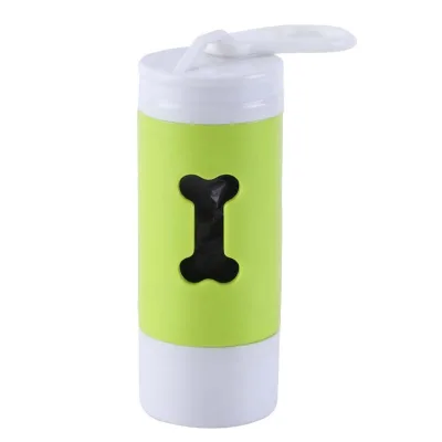 Custom Printed Portable Plastic Mini Hanging LED Torch with Dog Waste Bag Dispenser