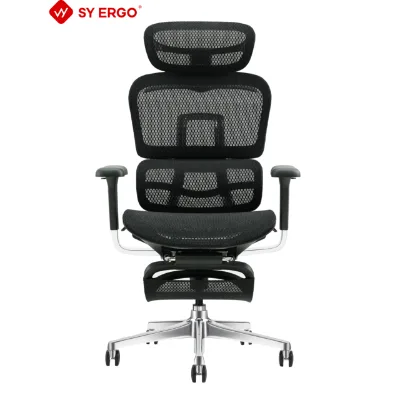 Ergonomic Chair Mesh High Back Executive Chair Headrest Swivel Function for Home Office