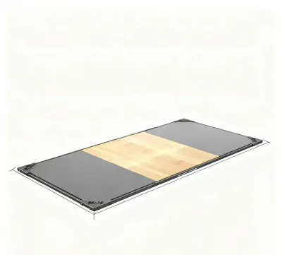 Heavy Duty Eco-Friendly Safe Rubber Wooden 30mm Weightlifting Platform for Gym