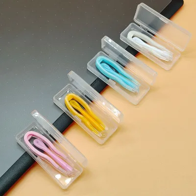 Portable Square Eye Contact Lens Remover Clip Tweezers Colorful Contact Lenses Case for Travel Outdoor