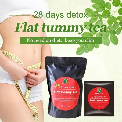 Fat Burning Moringa 28-Day Detox Slimming Tea with Vitamins Sugar-Free & Low-Carb Weight Loss Tea (OEM Available)