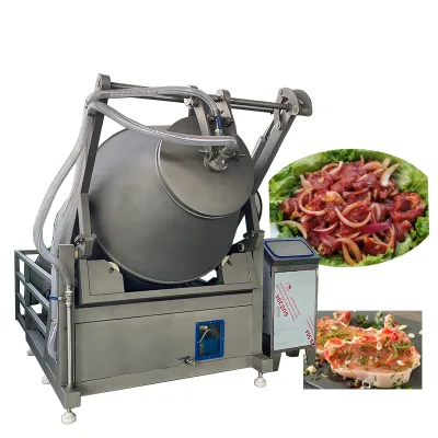 Automatic Capping Vacuum Tumbler Chicken Marinating Machine Large Capacity Hydraulic