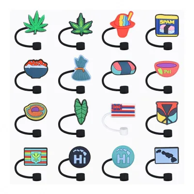 8mm Silicone Custom Drinking Superstar Straw Charms for Tumbers Wholesale Straw Topper