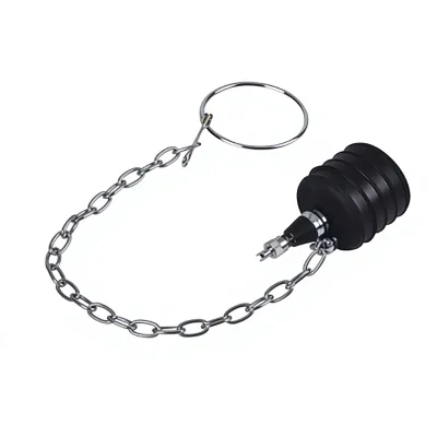 2 Inch Natural Rubber Pipe Sper Black Drain Plug Leak Testing Stopper with Chain Loop for Water Shut Off