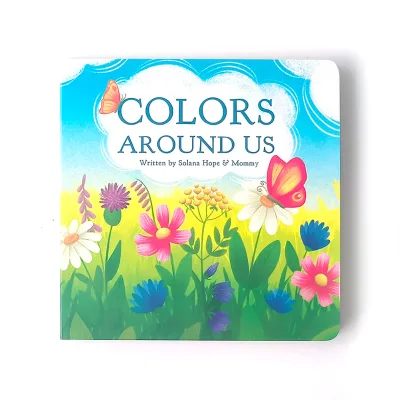 Custom Books Printing Colors Around Us Board Book Early Learning Coloring Tear-resistant Children Books
