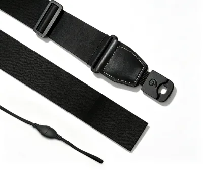 Factory Direct Custom Guitar Strap Quick Release Design Black White Checkered Pattern Adjustable Strap
