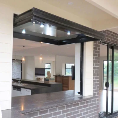 CLAERVIEW High Quality Electric Vertical Lift and up Folding Window