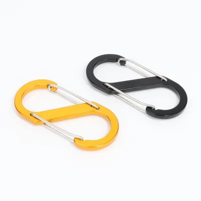 Outdoor S-shaped Aluminum Alloy Buckle 8-shaped Buckle Mountaineering Buckle Quick Hanging Keychain Hook 5/8 Size Buckle