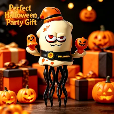New Product Halloween Ghost Electric Crawling Sensory Cartoon Walking Gliding Moving Octopus Dance Creative Novelty Toy for Kids