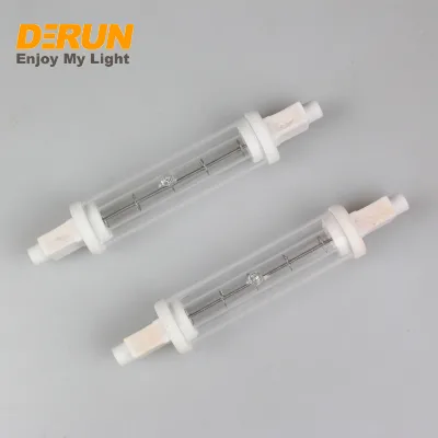 Popular Clear 240V J118 J220 300W 500W Infrared Halogen Bulb R7S Jackets Heat Bulb for Drying System and Heating , HAL-R7S