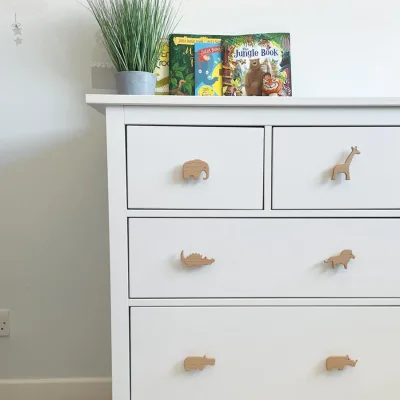 Safari Animal Drawer Knobs Wooden Safari Nursery Decor Jungle Nursery Decor Animal Drawer Handles Safari Drawer Pulls