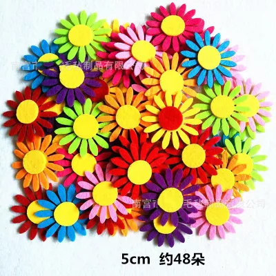 Wholesale Colorful Felt Glitter Self AdhesiveFelt Shapes 3d Felt Sticker