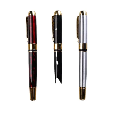 High Quality Caneta Rolling Ball Pens Men Gift Gold Brand Brawny Heavy Huge Luxury Fountain Pen with Custom logo