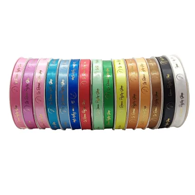 Solid Color Satin Gift Ribbon Roll Glossy Decorative Ribbon for Gift Wrapping Wedding DIY Bow Craft