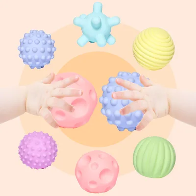 Infant Sensory Perception Soft Rubber Manhattan Ball Massage Tactile Hand Grab Educational Baby Toy