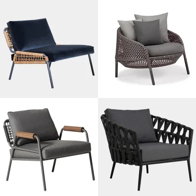 Customized Luxury Modern Simple Outdoor Furniture Sofa and Garden Chair Set for Hotel Leisure Balcony Courtyard Use