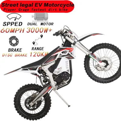 Factory Supply New Electric Dirt Bike 3000w Adult Sport0bikes Middrive Light Offroad Motorcycle Enduro Motocross Bicycle for Men