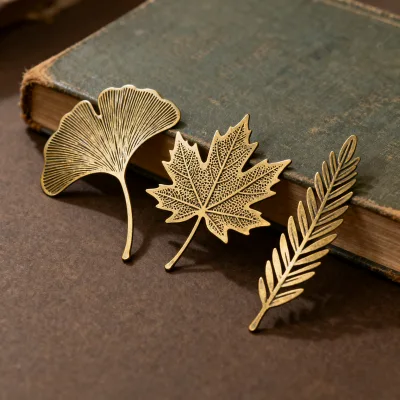 Custom Design Elegant Botanical Design Brass Plant Bookmark Read Lover Nature Inspired Gift Literary Keepsake Plant Bookmark