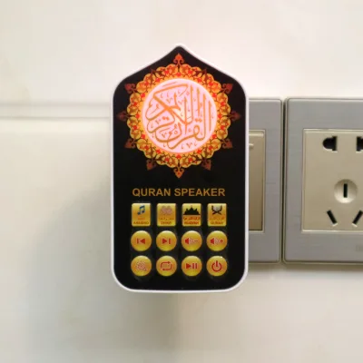 New Style Quran Zikir Speaker with Display & LED Projection EU Plug Multi-Color Islamic Gift Touch Control Plastic Audio Player