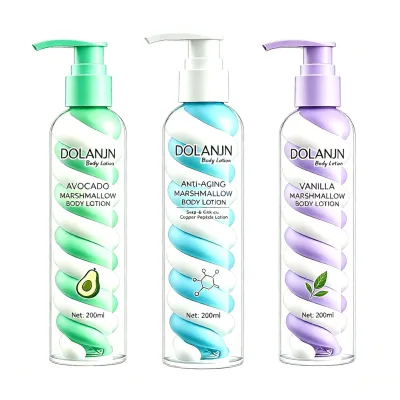 OEM Private Orange Avocado Oil Body Lotion Moisturizing Anti-age Snap-8 Ghk-Cu Marshmallow Body Lotion